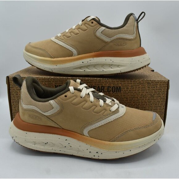 Keen Womens Size 8.5 WK400 Leather Safari Birch Walking Shoes Sneakers - Picture 3 of 11